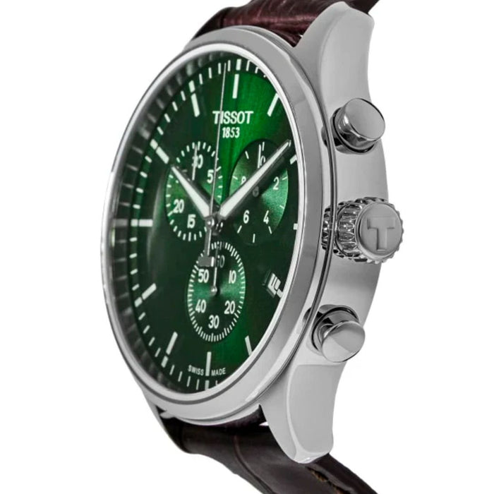 Tissot Chrono XL Classic Green Dial with Brown Leather Strap - t116.617.16.091.00 - Swiss Factory