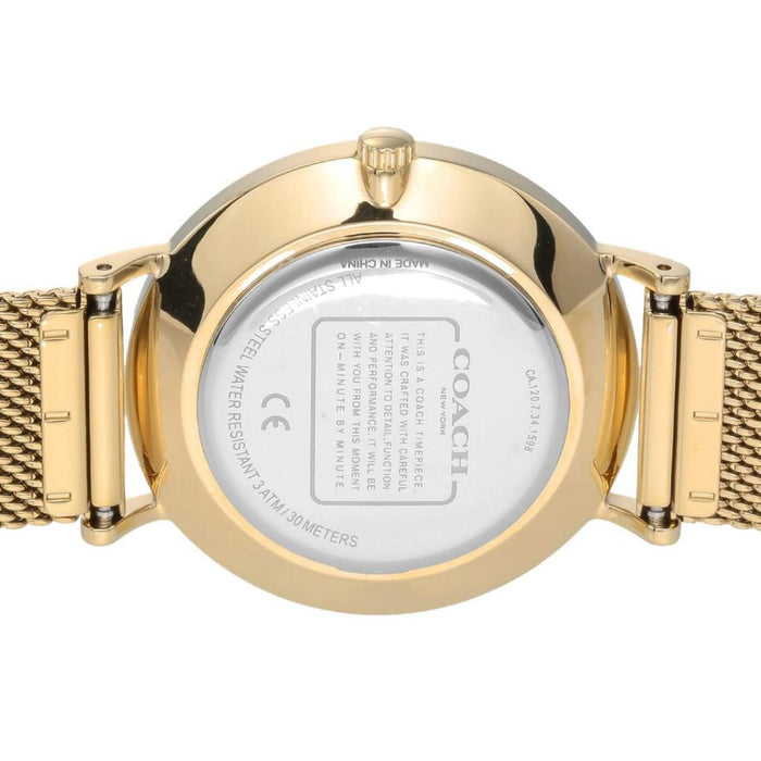Coach Gold Mesh Bracelet Watch – Women’s Elegant Quartz Timepiece 14503125 - Authentic