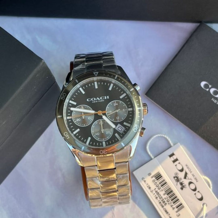 Coach Men’s Stainless Steel Chronograph Watch – Sport Luxury Design 14602385 - Authentic