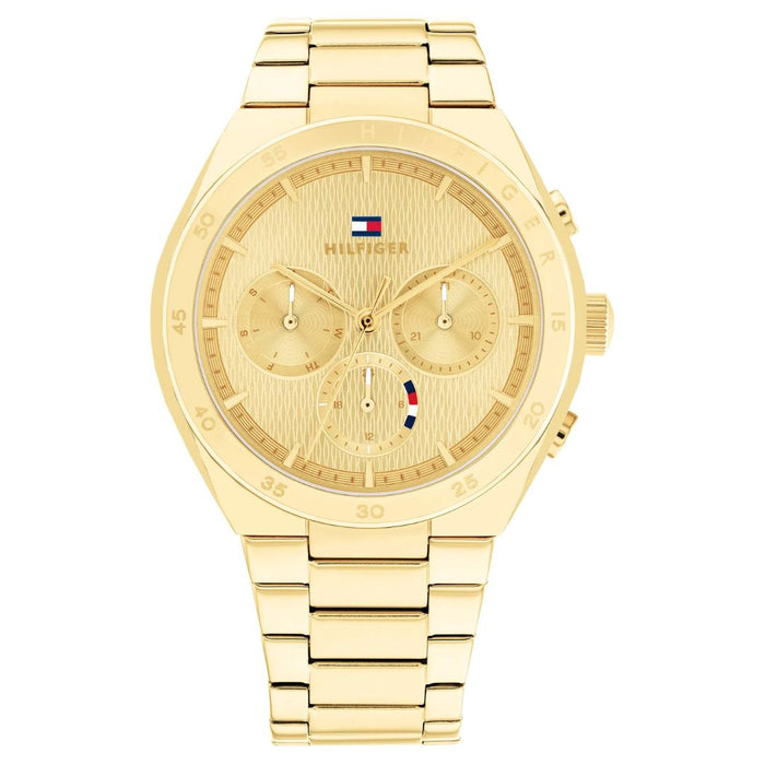 Tommy Hilfiger  Gold Chronograph Watch with Gold Textured Dial 1782575 - Authentic