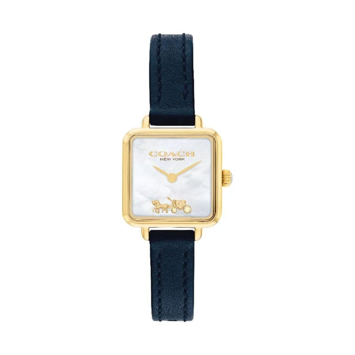 Coach Women’s Square Quartz Watch – Gold Case with White Mother-of-Pearl Dial 14504228 - Authentic