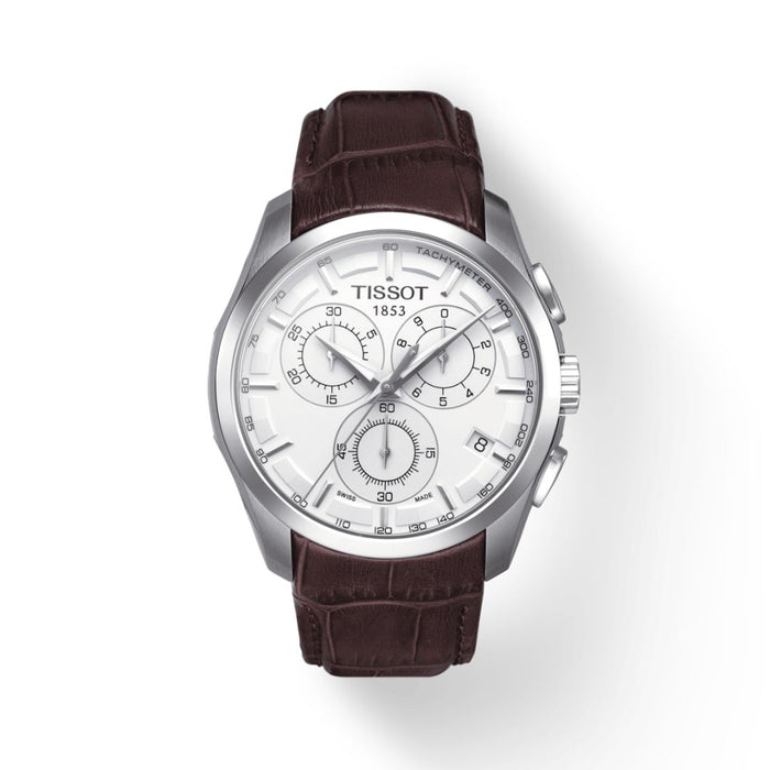 Tissot Chrono XL Classic White Dial – Brown Leather Strap t035.617.16.031.00 - Authentic