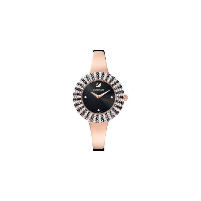 Swarovski Crystalline Aura Rose Gold Black Dial Women’s Watch 5484050 - Authentic
