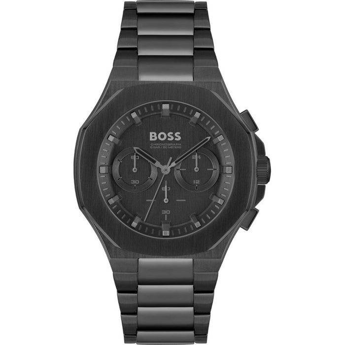 Hugo Boss Full Black Chronograph Men’s Watch – Stainless Steel 1513088 - Authentic