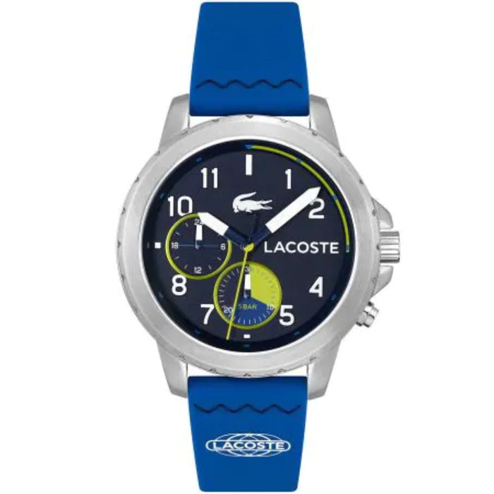 Lacoste Men’s Replay Blue Silicone Strap Watch - 2011205 - Authentic