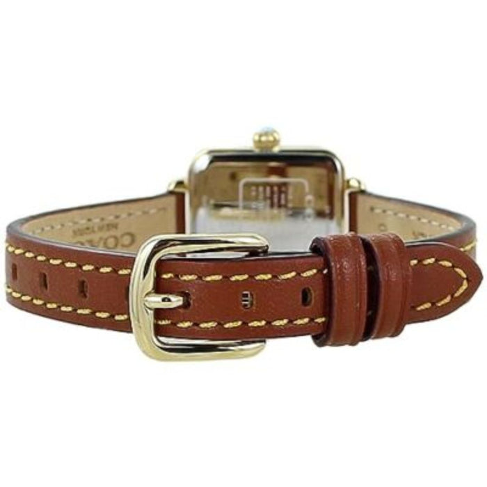 Coach Women’s Square Quartz Watch – Light Blue Dial with Gold Case 14504231 - Authentic