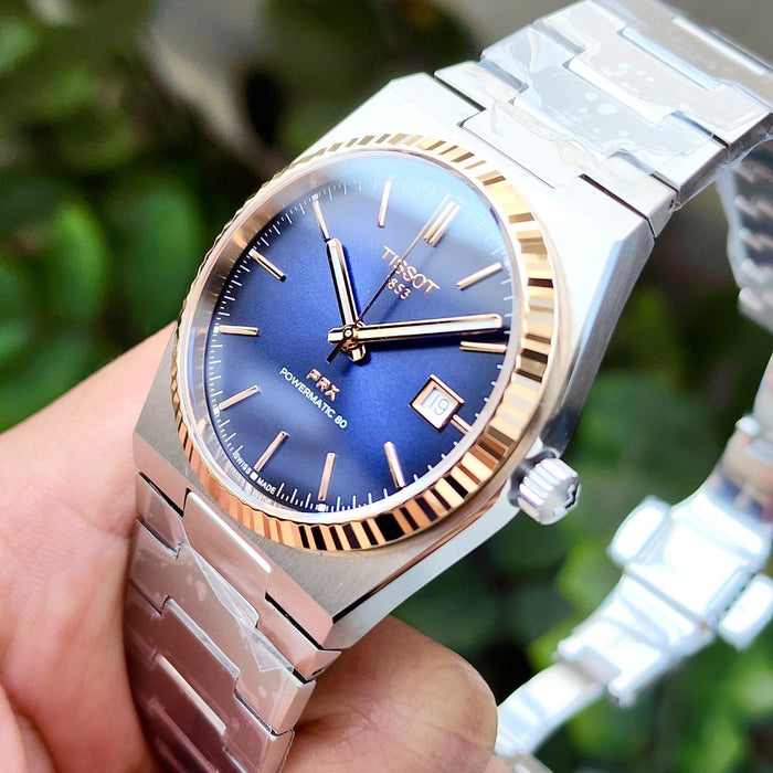 Tissot PRX Powermatic 80 (40MM) – Blue Dial (Rose Gold Bezel) t931.407.41.041.00 - Swiss Factory