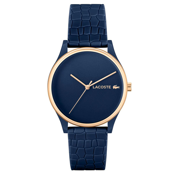 Lacoste Moon Navy Blue Silicone Strap Watch – 2001274 - Authentic