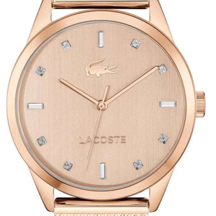 Lacoste Vienna Rose Gold Mesh Women’s Watch - 2001344 - Authentic