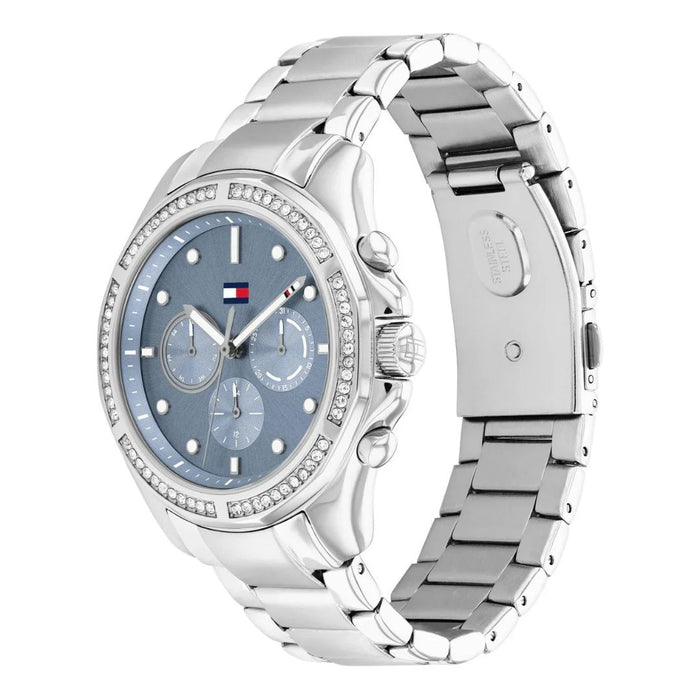 Tommy Hilfiger Silver Chronograph Watch – Blue Dial 1782569 - Authentic