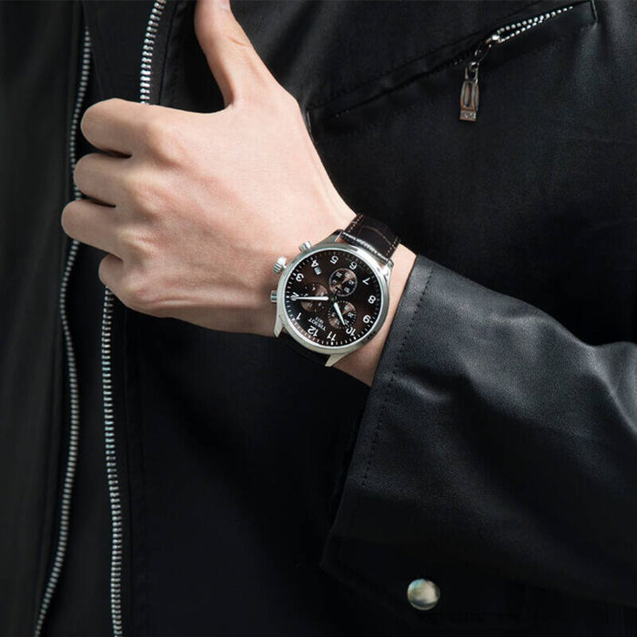 Tissot Chrono XL Classic Brown Dial Brown Leather Strap t116.617.16.297.00 - Swiss Factory