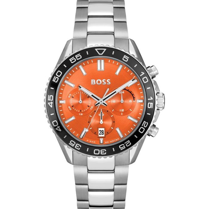 Hugo Boss Orange Dial Sport Chronograph Men’s Watch – 1514162 - Authentic