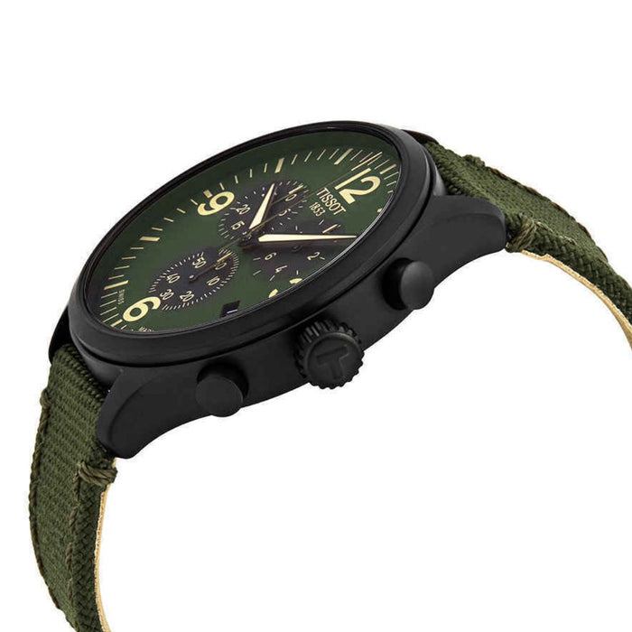 Tissot Chrono XL Military Green Chronograph Men’s Watch t116.617.37.097.00 - Swiss Factory