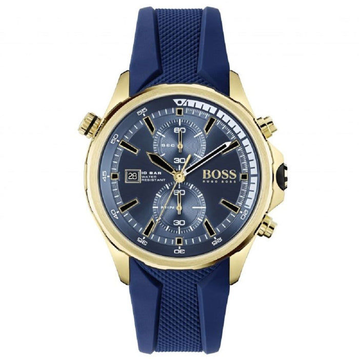Hugo Boss Champion Sport Chronograph – Gold Case with Blue Dial 1513822 - Authentic