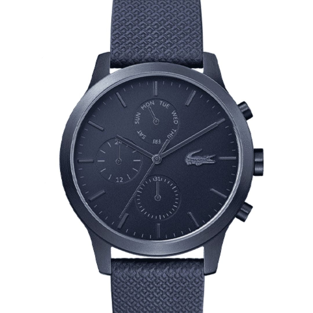 Lacoste Men’s Moon Multifunction Navy Blue Leather Watch - 2010998 - A ...