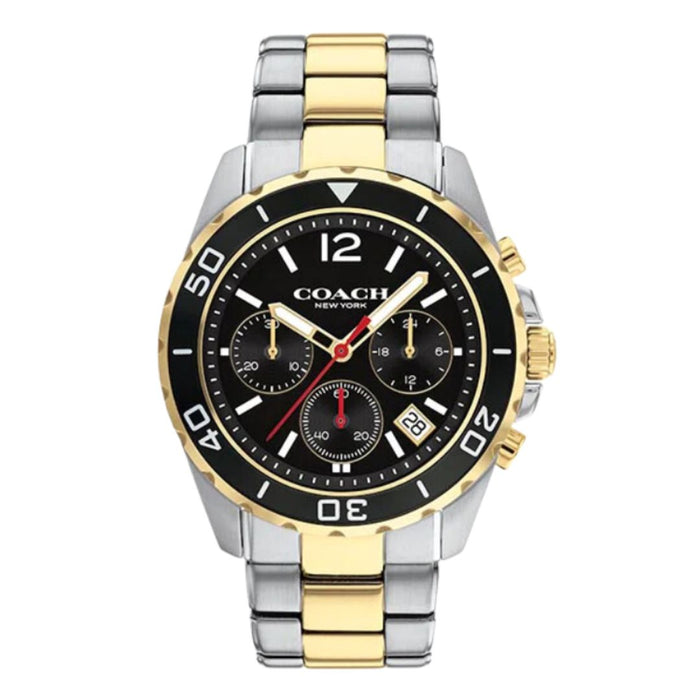 Coach Men’s Chronograph Stainless Steel Watch – Two-Tone Silver & Gold Bracelet 14602553 - Authentic