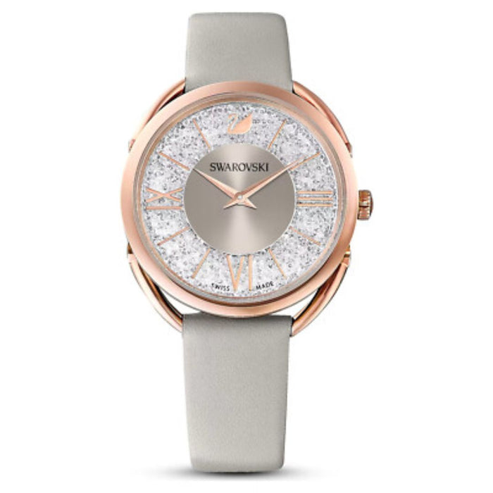 Swarovski Women’s Rose Gold Silver Crystal Watch – Swiss Made 5452455 - Authentic