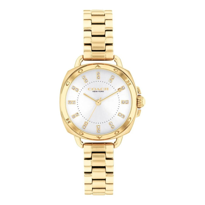 Coach New York Gold Women’s Watch – White Dial & Crystal Hour Markers 14504153 - Authentic