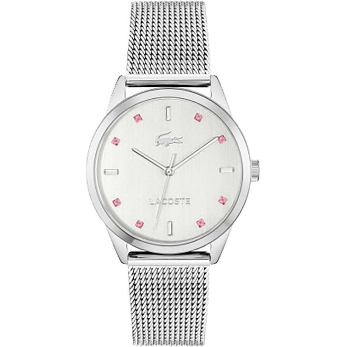 Lacoste Ladies Vienna Mesh Silver Dial Watch - 2001342 - Authentic