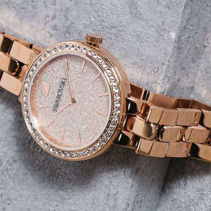 Swarovski Crystalline Aura Rose Gold Watch – Rose Dial 5182231 - Authentic