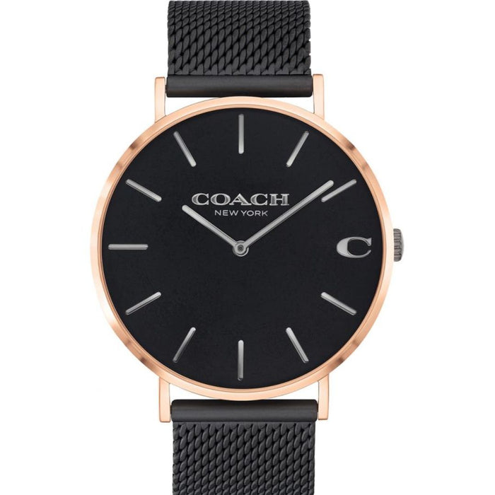 Coach Classic Watch – Rose Gold Case & Black Mesh Strap 14602470 - Authentic