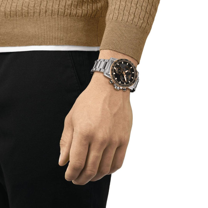 Tissot Supersport Chrono – Gold Bezel Edition t125.617.21.051.00 - Authentic