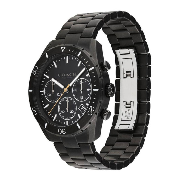Coach Men’s Chronograph Black Stainless Steel Watch 14602386 - Authentic