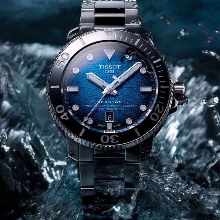 Tissot Seastar 2000 Professional Powermatic 80 Blue Gradient Dial Men’s Watch t120.607.11.041.01 -Swiss Factory