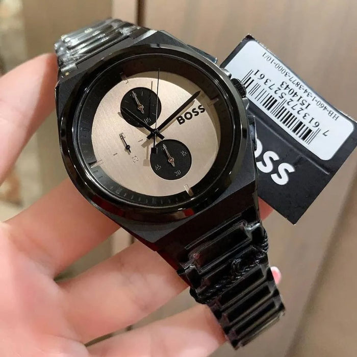 Hugo Boss Sport Luxe Chronograph – Black & Champagne Dial 1514043 - Authentic