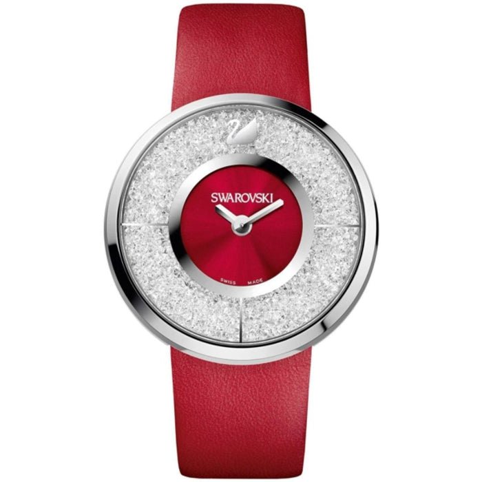 Swarovski Crystalline Pure Red Leather Watch 1144170 - Authentic
