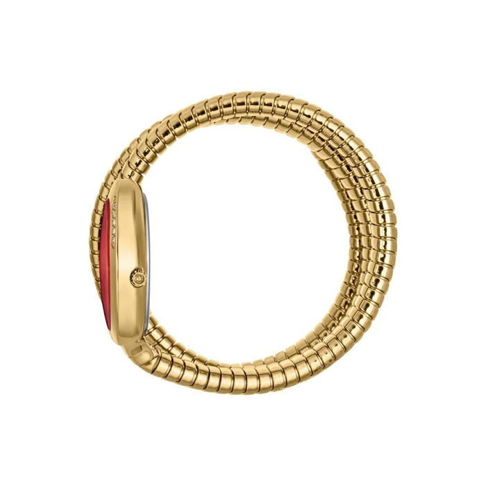 Just Cavalli Serpente Red Dial Gold Women’s Watch JC1L228M0045 - Authentic