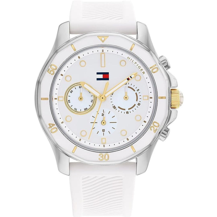 Tommy Hilfiger Women’s Chronograph Watch – White & Gold Edition 1782568 - Authentic