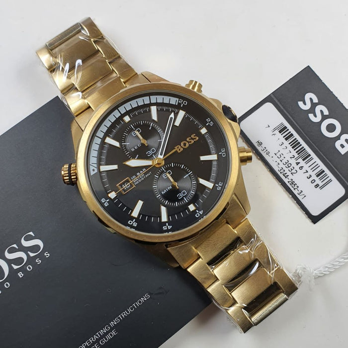 Hugo Boss Champion Chronograph Gold Stainless Steel - 1513932 - Authentic