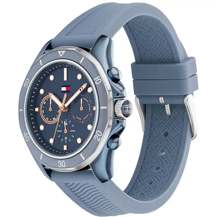Tommy Hilfiger Blue Silicone Chronograph Watch 1782571 - Authentic
