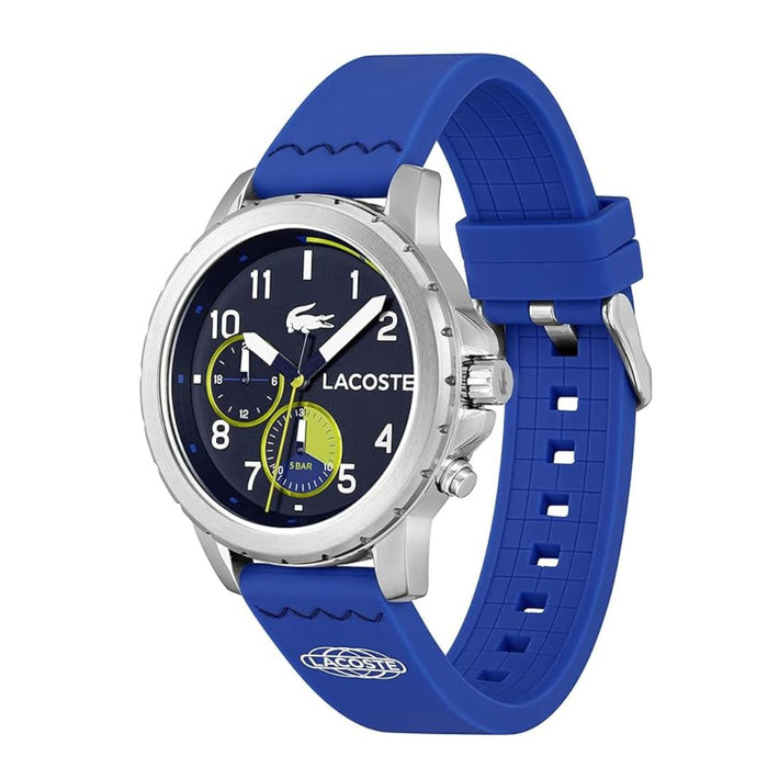 Lacoste Men’s Replay Blue Silicone Strap Watch - 2011205 - Authentic