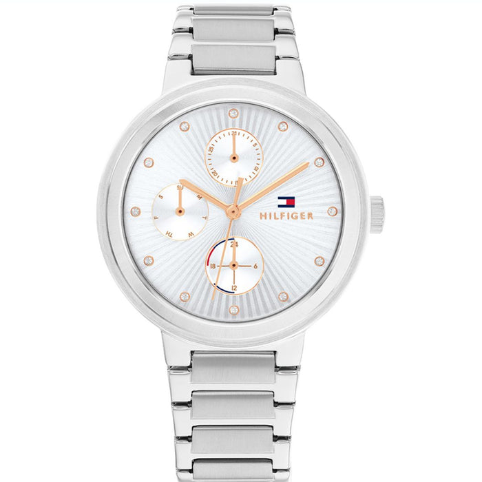 Tommy Hilfiger Women’s Silver & Rose Gold Chronograph Watch 1782532 - Authentic