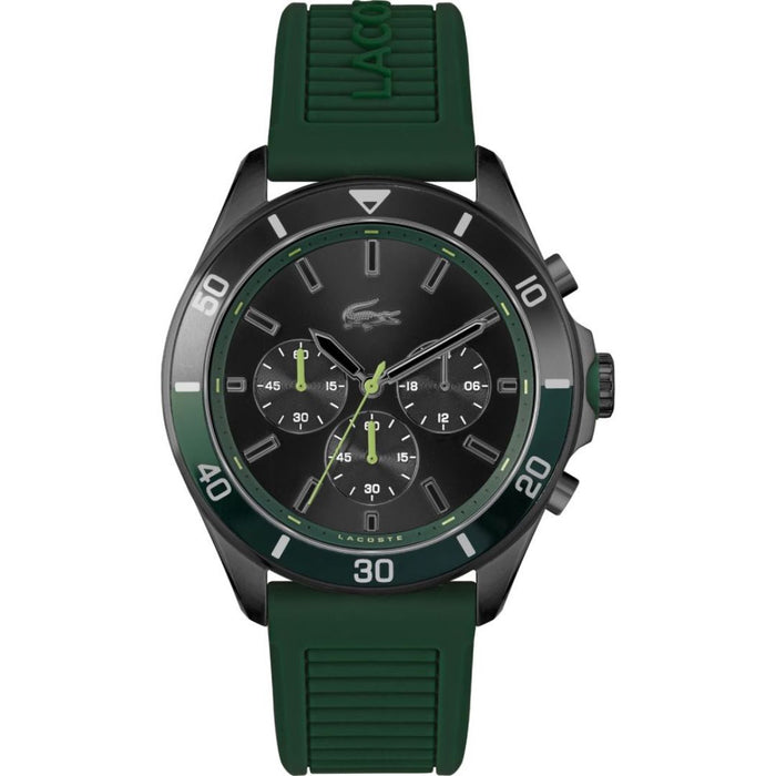 Lacoste Boston Chronograph Green Silicone Strap Men’s Watch - 2011153 - Authentic