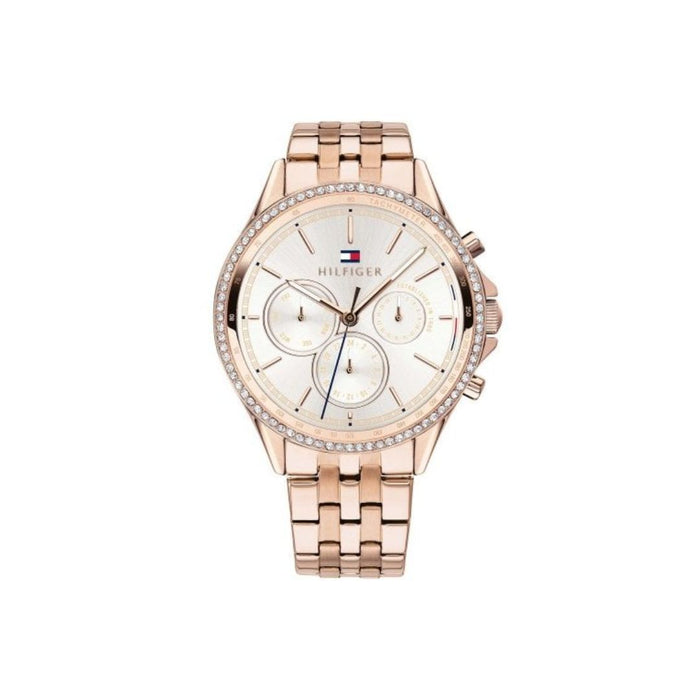 Tommy Hilfiger Women’s Rose Gold Crystal Chronograph Watch 1781978 - Authentic