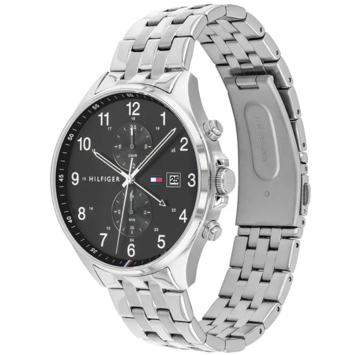 Tommy Hilfiger Men’s Black Dial Chronograph Watch 1791707 - Authentic