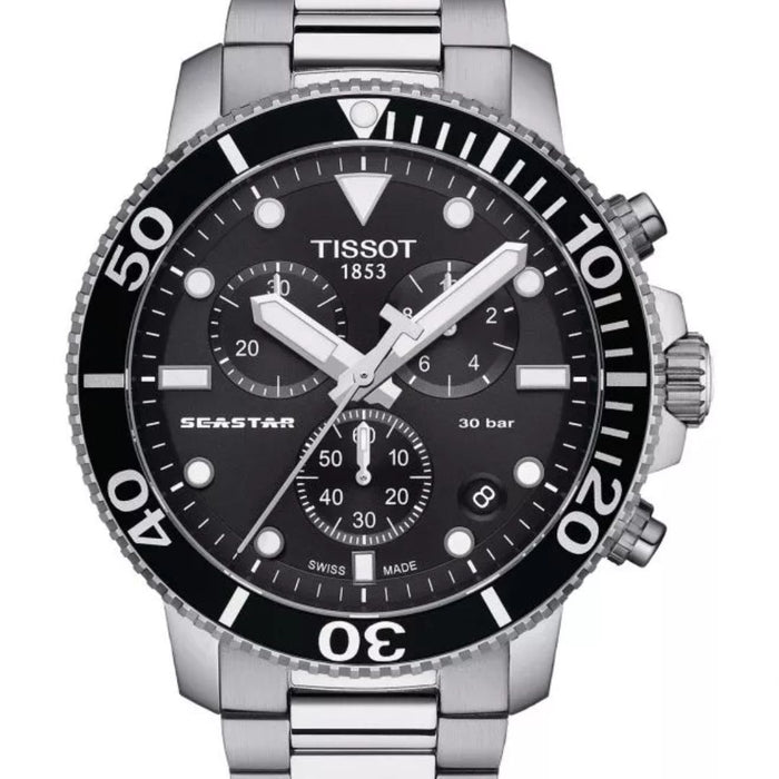 Tissot Seastar 1000 Chronograph Black Dial Men’s Watch t120.417.11.051.00 - Swiss Factory