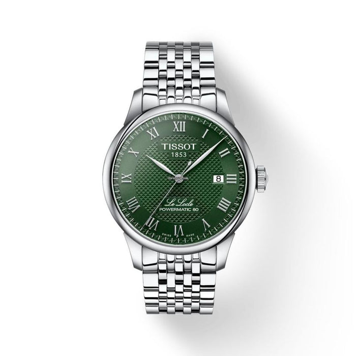 Tissot Le Locle Powermatic 80 Green Dial – Stainless Steel Bracelet t006.407.11.093.00 - Authentic