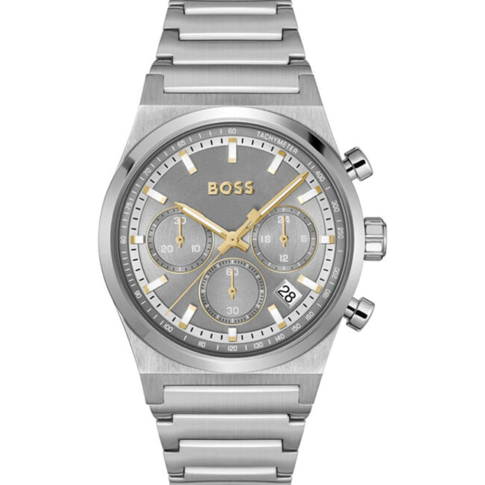 Hugo Boss Chronograph Men's Watch – Silver & Gold Accents 1514221 - Authentic