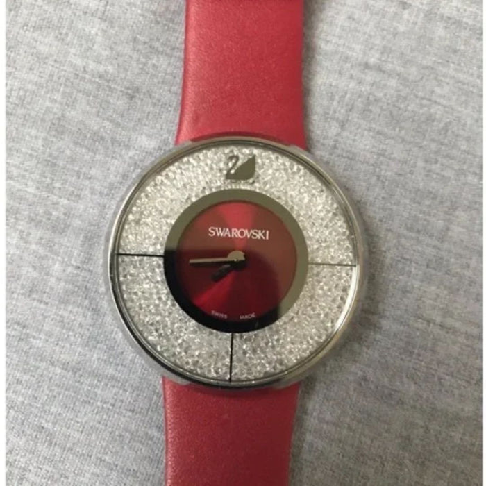 Swarovski Crystalline Pure Red Leather Watch 1144170 - Authentic