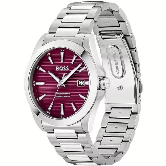 BOSS Men’s Green Dial Two-Tone Stainless Steel Watch – HB 5BAR 50M 1514174 - Authentic