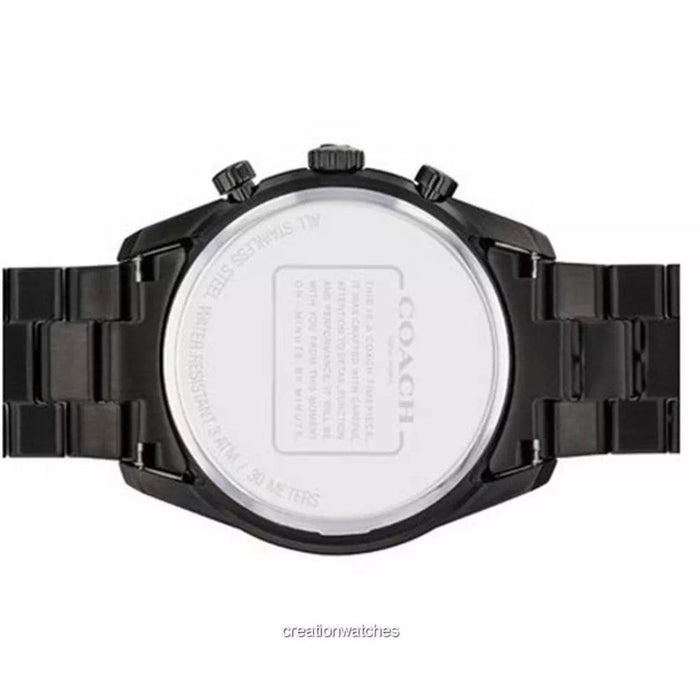 Coach Men’s Chronograph Black Stainless Steel Watch 14602386 - Authentic