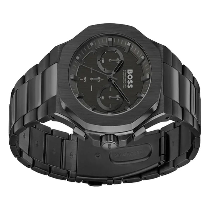 Hugo Boss Full Black Chronograph Men’s Watch – Stainless Steel 1513088 - Authentic