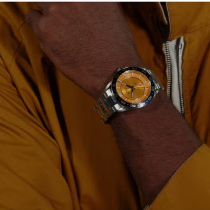 Hugo Boss Orange Dial Diver-Style Men’s Watch – Silver Stainless Steel 1514206 - Authentic