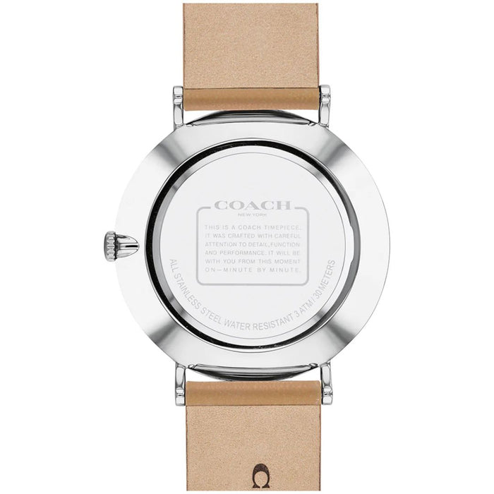 Coach Men’s Chronograph Watch – Stainless Steel Case, Leather Strap 14602155 - Authentic