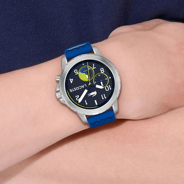 Lacoste Men’s Replay Blue Silicone Strap Watch - 2011205 - Authentic