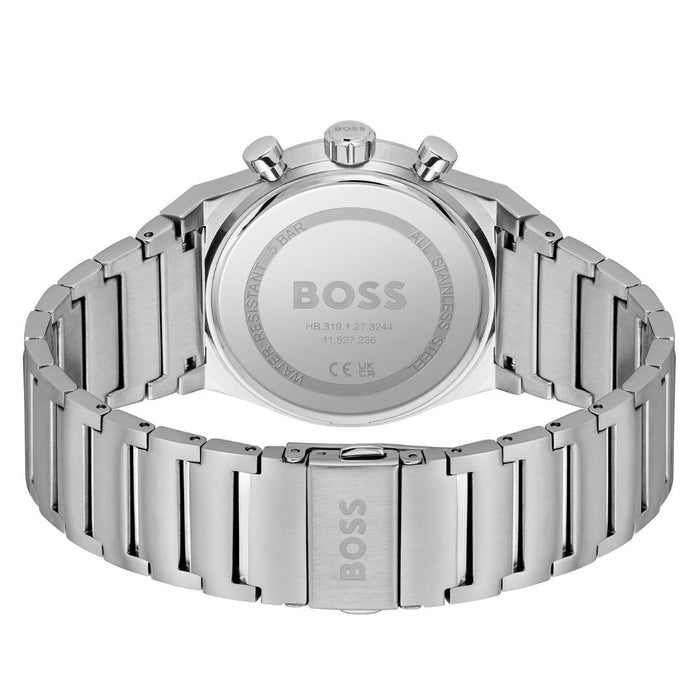 Hugo Boss Men's Chronograph Watch – Stainless Steel Bracelet, Green Dial 1514220 - Authentic
